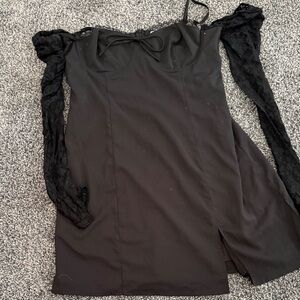 Princess Polly Black Lace Long Sleeve Dress